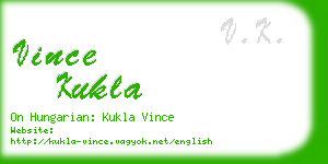 vince kukla business card